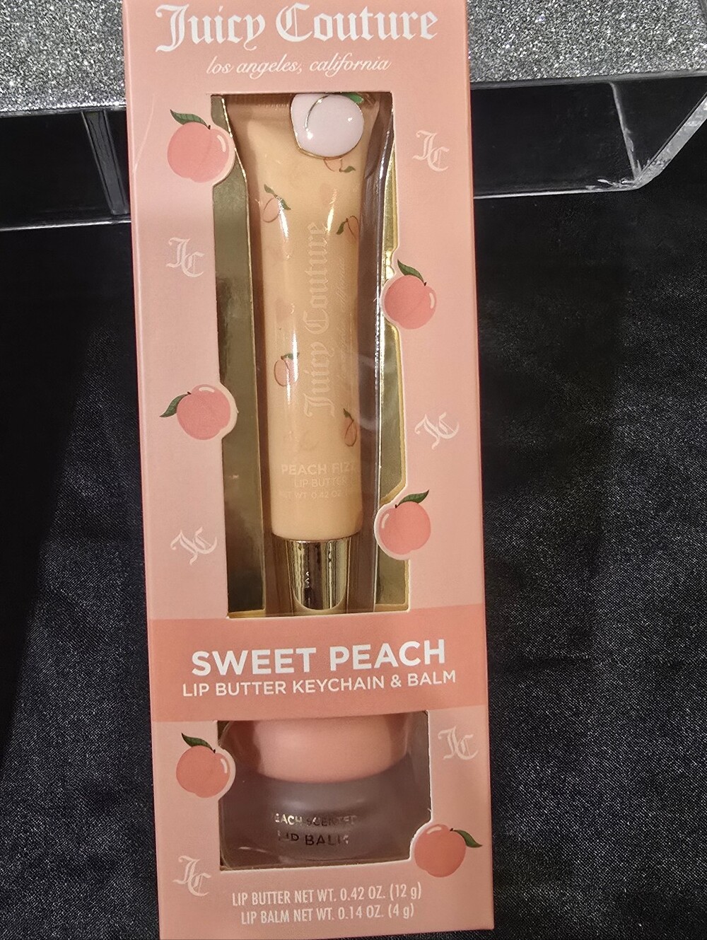 Juicy Couture Sweet Peach Lip Butter Keychain &  Balm Set - Picture 3 of 6